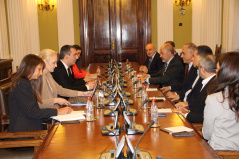27 September 2023 The National Assembly Speaker in meeting with the delegation of the Committee on Foreign and European Affairs of the House of Representatives of the Republic of Cyprus